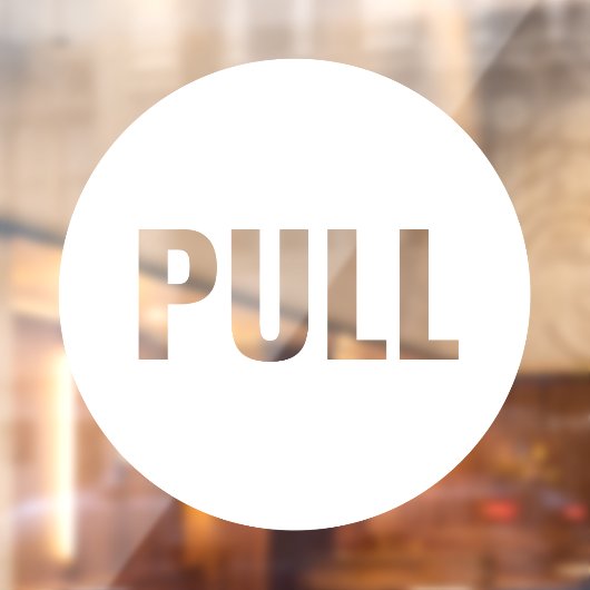 Expressieve Moderne Witte PULL Zakelijke Winkeldeu Raamsticker (Vel 2)