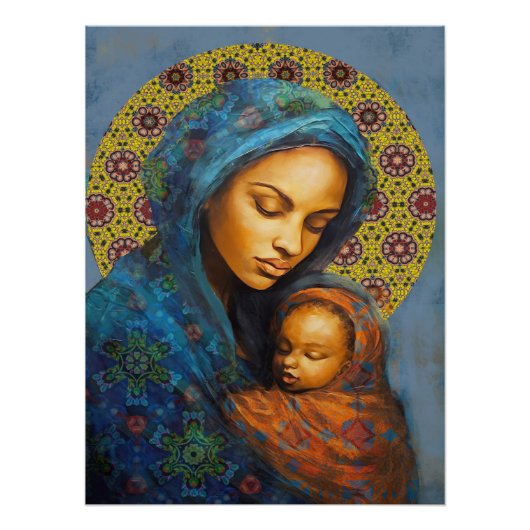 Expressieve Moederschap Muur Kunst op Glanzend Pos Perfect Poster (Voorkant)