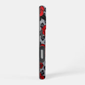 Expressieve rode rozen op canvas iPhone hoesje (Rechterkant)