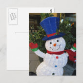 expressieve sneeuwpop briefkaart (Voorkant / Achterkant)