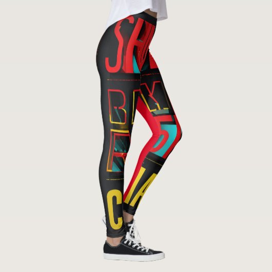 Expressieve stijl: All-over-Print Leggings - Desig (Rechts)