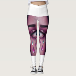 Expressieve Teary Eye Art Leggings 💧👁️