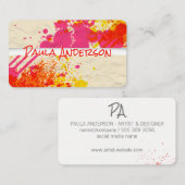 expressieve verf | Creatieve kunst Visitekaartje (Voorkant / Achterkant)