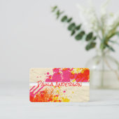 expressieve verf | Creatieve kunst Visitekaartje (Staand voorkant)