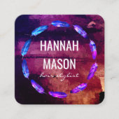 Expressieve verf / veeraccent vierkante visitekaartje (Voorkant)