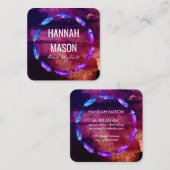 Expressieve verf / veeraccent vierkante visitekaartje (Voorkant / Achterkant)