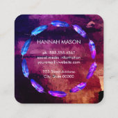 Expressieve verf / veeraccent vierkante visitekaartje (Achterkant)