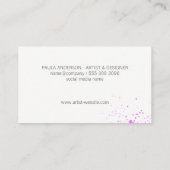 Expressieve verf visitekaartje (Achterkant)