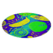 Expressieve Vruchten Neon Kleur Patroon Art Snijplank (Hoek)