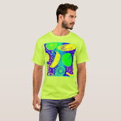 Expressieve Vruchten Neon Kleur Patroon Art T-shirt (Voorkant volledig)