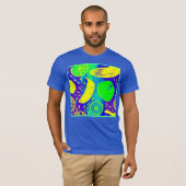 Expressieve Vruchten Neon Kleur Patroon Art T-shirt (Voorkant volledig)