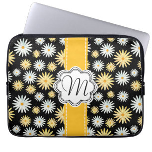 Expressieve Waterverf April Daisies Pattern Laptop Sleeve