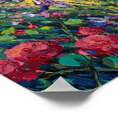 Expressieve zware impasto bloemschildering in olie poster (Hoek)
