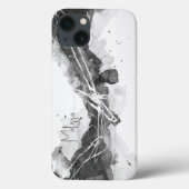 Expressieve zwart-wit abstract mannelijk Case-Mate iPhone case (Achterkant)