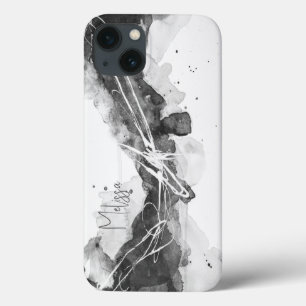 Expressieve zwart-wit abstract mannelijk Case-Mate iPhone case