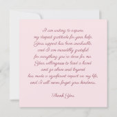 Expressing deepest gratitude. Thank You Card Bedankkaart (Achterkant)