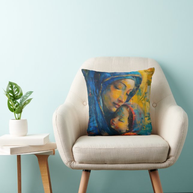 Expressionisme Maria en Jezus Kussen (Stoel)