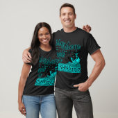 Expressionisme Schilderij van Een Kat die Vist T-shirt (Unisex)
