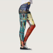 Expressionist Abstracte moderne kunst kleurrijk vo Leggings (Rechts)