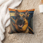 Expressionist Angst Painting German Shepherd Kussen (Deken)
