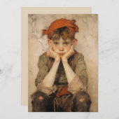 Expressionist Christmas Elf 2 Feestdagenkaart (Voorkant / Achterkant)