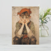 Expressionist Christmas Elf 2 Feestdagenkaart (Staand voorkant)