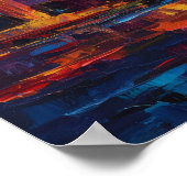 Expressionist Dubai Skyline Vibrant Modern City Poster (Hoek)