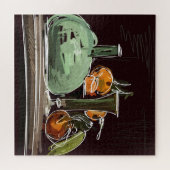 Expressionist Fruit Wine Groene Vaas Legpuzzel (Horizontaal)