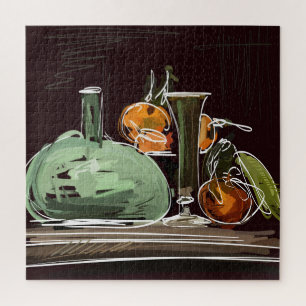 Expressionist Fruit Wine Groene Vaas Legpuzzel
