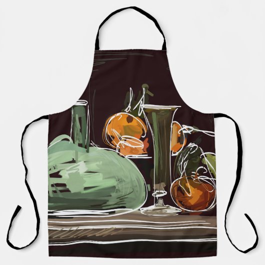 Expressionist Fruit Wine Groene Vaas Schort (Voorkant)