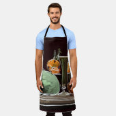 Expressionist Fruit Wine Groene Vaas Schort (Gedragen)