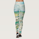 Expressionist Modern Art Seascape Toorop Painting Leggings (Achterkant)