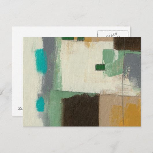 Expressionist schilderen met zware penseelstreken briefkaart (Voorkant / Achterkant)