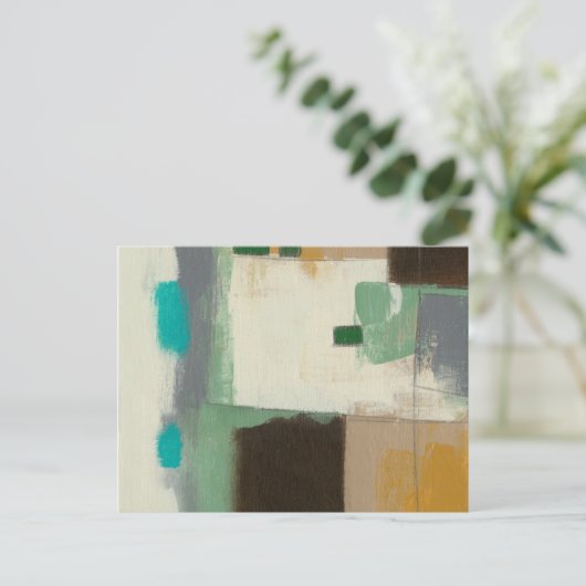 Expressionist schilderen met zware penseelstreken briefkaart (Staand voorkant)