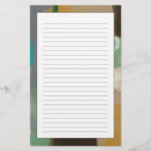 Expressionist schilderen met zware penseelstreken briefpapier