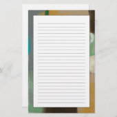 Expressionist schilderen met zware penseelstreken briefpapier (Voorkant / Achterkant)