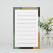 Expressionist schilderen met zware penseelstreken briefpapier (Staand voorkant)