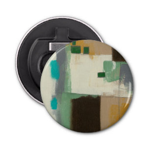 Expressionist schilderen met zware penseelstreken button flesopener