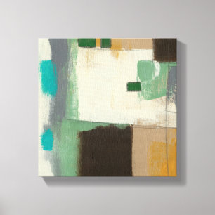 Expressionist schilderen met zware penseelstreken canvas afdruk