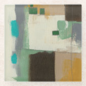 Expressionist schilderen met zware penseelstreken glazen onderzetter (Voorkant)