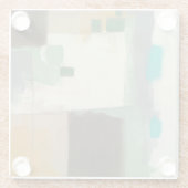 Expressionist schilderen met zware penseelstreken glazen onderzetter (Achterkant)