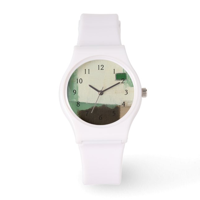 Expressionist schilderen met zware penseelstreken horloge (Voorkant)