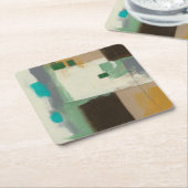 Expressionist schilderen met zware penseelstreken kartonnen onderzetters (Schuin)