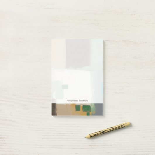 Expressionist schilderen met zware penseelstreken post-it® notes (Op bureau)