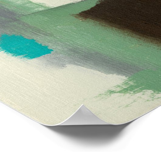 Expressionist schilderen met zware penseelstreken poster (Hoek)