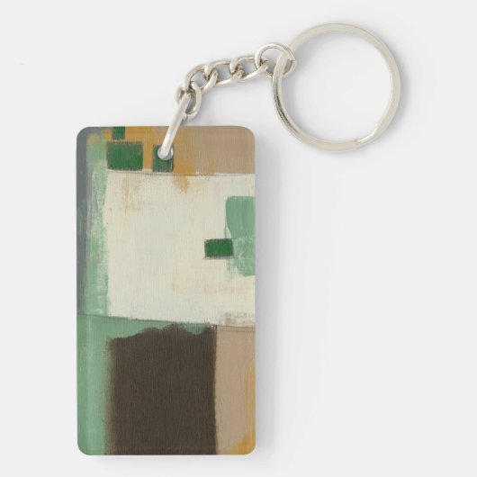 Expressionist schilderen met zware penseelstreken sleutelhanger (achterkant)