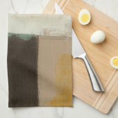 Expressionist schilderen met zware penseelstreken theedoek (Quarter Fold)