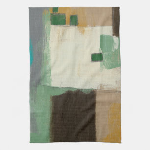 Expressionist schilderen met zware penseelstreken theedoek