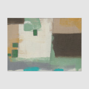 Expressionist schilderen met zware penseelstreken tissuepapier