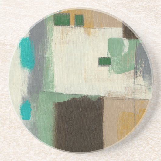 Expressionist schilderen met zware penseelstreken zandsteen onderzetter (Voorkant)